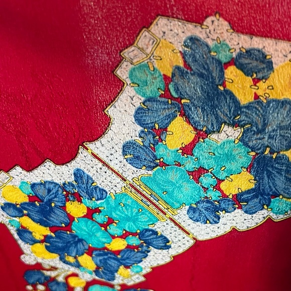 Cartier Scarf. 100% Silk. Jewel (gemstone) motif. Hand rolled. Made in Italy. - Picture 5 of 16